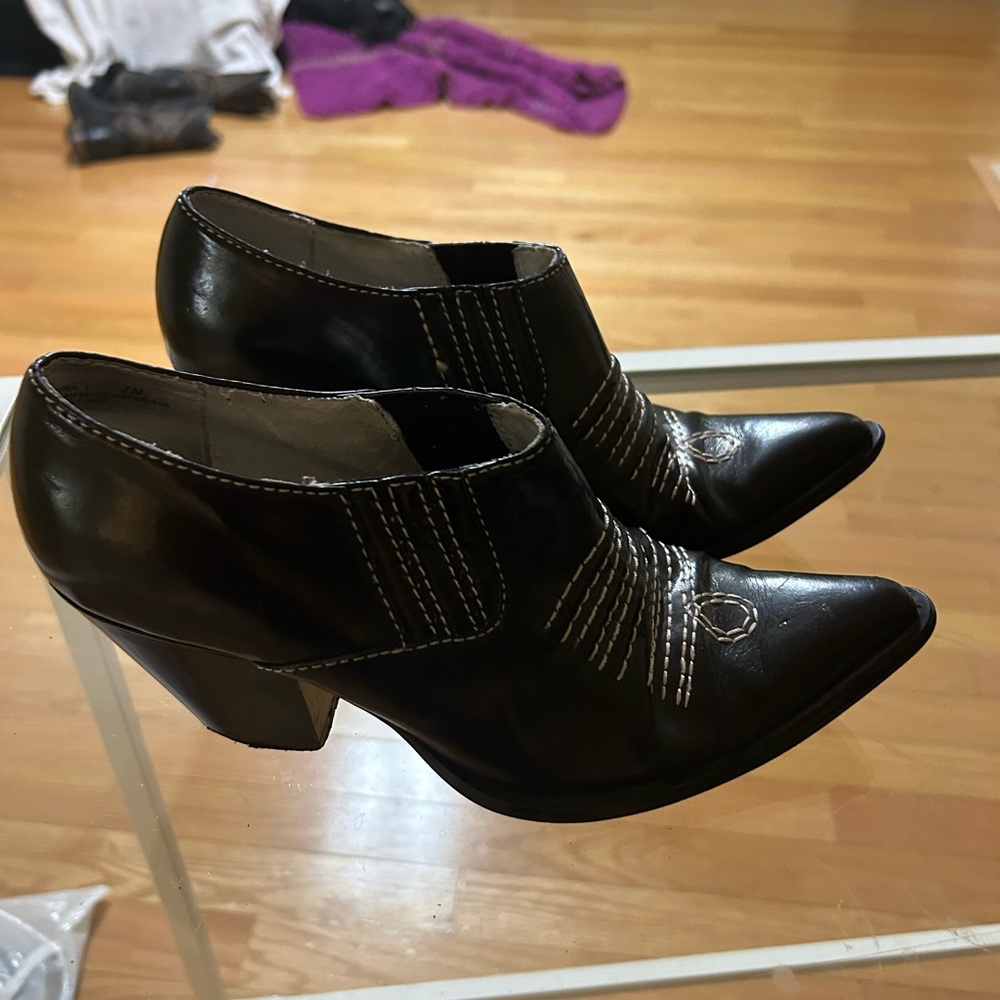 Rampage Black ankle western boots